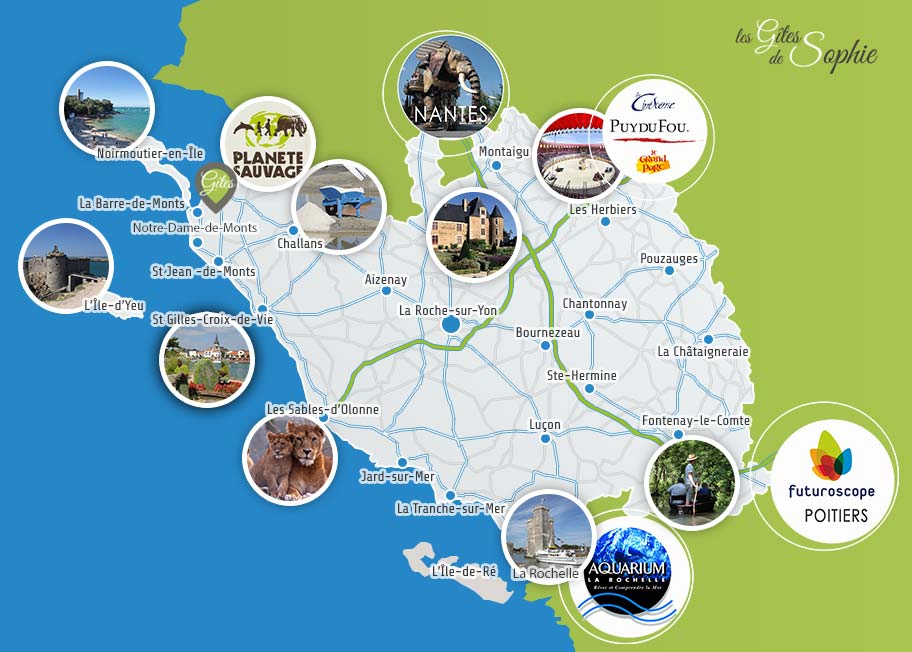 Map of Vendée - Gîte de Sophie